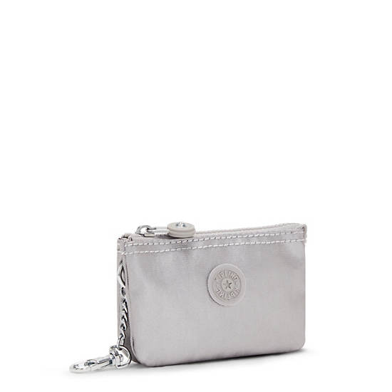 Kipling Creativity Mini Metallic Pouch Keychain Väska Silver | SE 1114WN